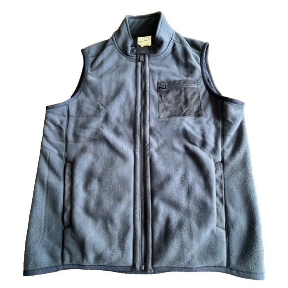 Tommy‎ Bahama Mens Olympic Bay Fleece Vest Full Zip Sz Large L Blue $128 NWT